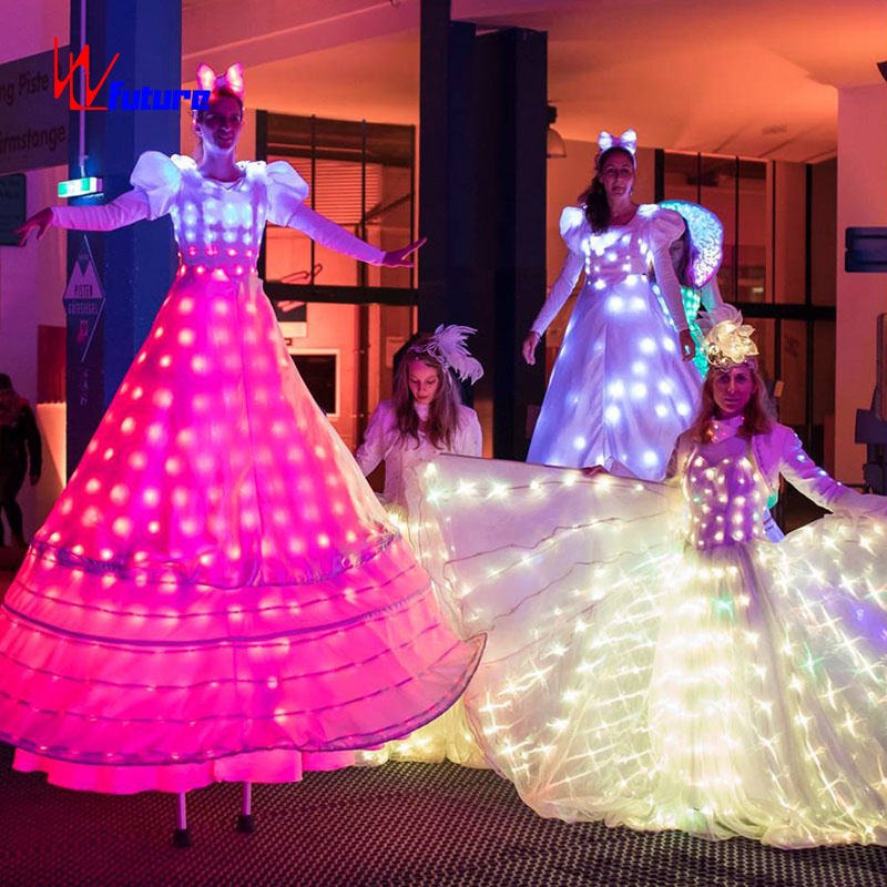 Wireless controller light LED Princess dress, LED Princess dance dress in  the future