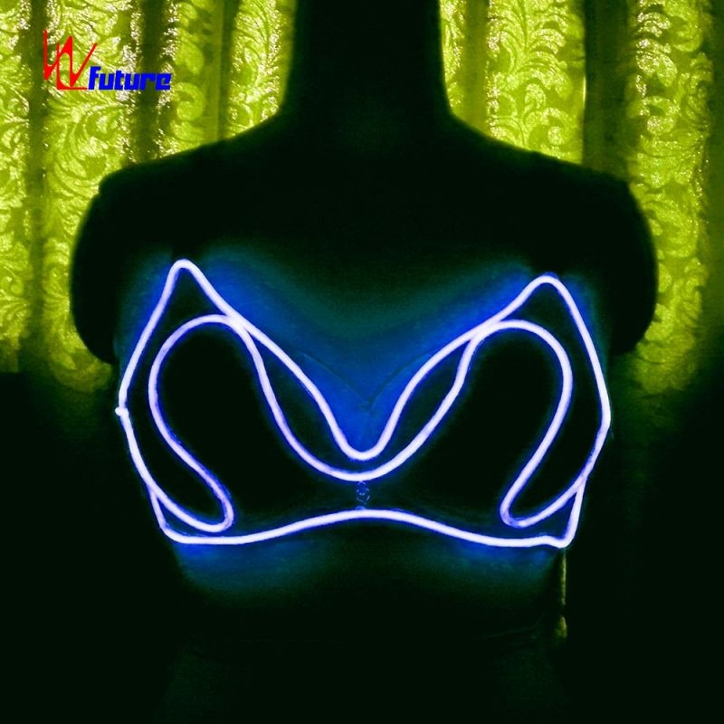 Sexy clothing fiber optic light bra