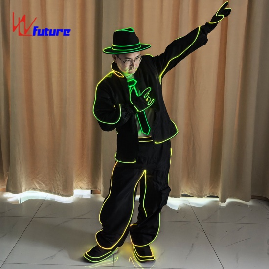 Fiber-optic light-up dance costume