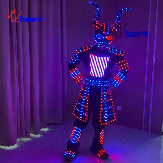 led light personality horn warrior suit