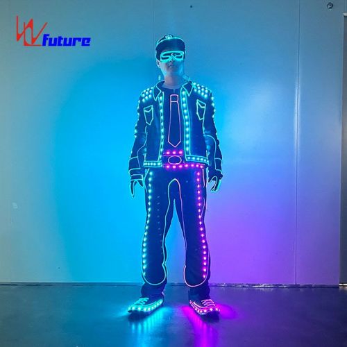 Cool Boy street dance performance costumes Creative dazzling electric light dance costumes