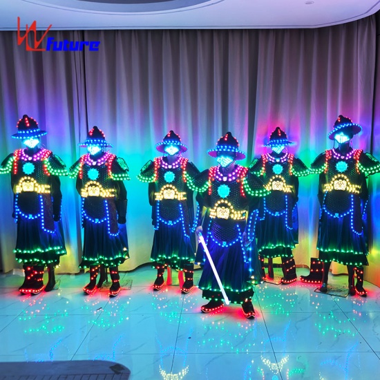 LED 发光中国将军铠甲