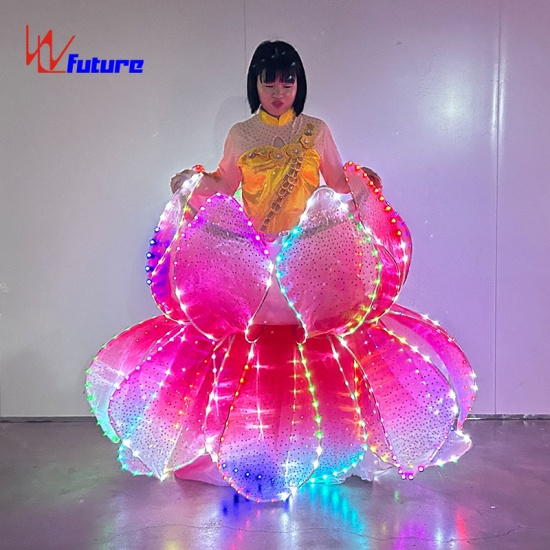 LED luminous petal dance dress