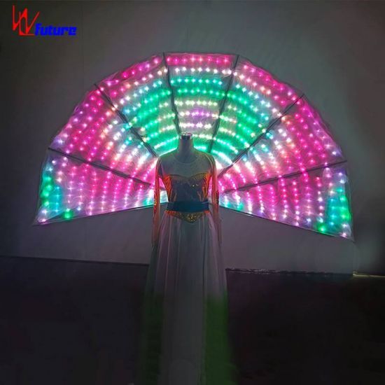 Full color peacock tail fan