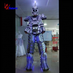 未来创服装LED机器人服装LED光创舞蹈西装LED太空探索服装锐舞服装WL-138