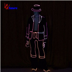 Future custom full color light fiber clothing Gentleman's dress Top hat belt props clothing WL-202