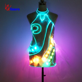 未来全彩LED发光服装性感女孩热舞超短裙WL-208