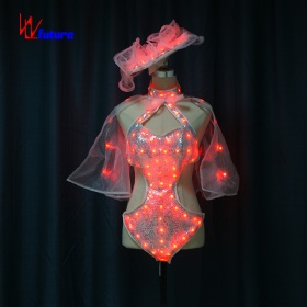 未来发光内衣性感女士LED吊带衫贵族礼帽头饰WL-213