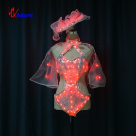 Future light lingerie sexy ladies LED halter top shirt aristocratic top hat headwear WL-213