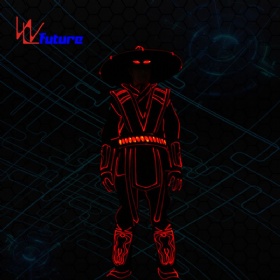 The future LED clothing Chinese style Chivalrous man suit big hat masked man optical fiber light emitting clothing
