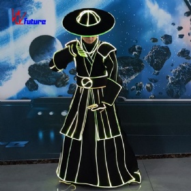 未来编程控制发光服装韩国武士复古光纤发光服装WL-237