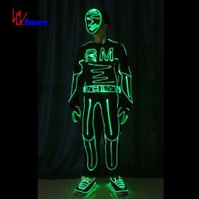 可编程全色光纤光栅舞蹈服LED光男孩团体舞蹈服装舞蹈表演锐舞服装WL-244