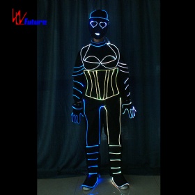 Future Luminescent Clothing in the Dark Clothing Luminescent LED TRON Clothing LED Suit Show Rave clothing WL-245