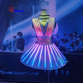 未来LED幻彩发光服装闪闪发光的时尚短裙WL-274