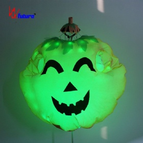 A glowing pumpkin costume for Halloween cosplay