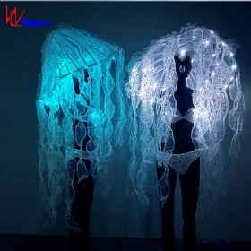 led transparent luminous jellyfish performance costume