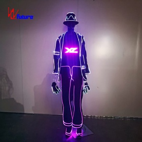 Fiber optic men's suit parade costume