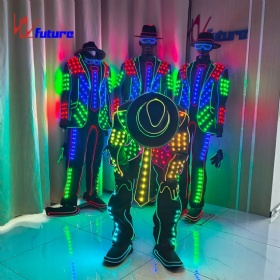 led fiber MJ dance show suit