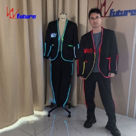 Fiber optic luminous letter suit