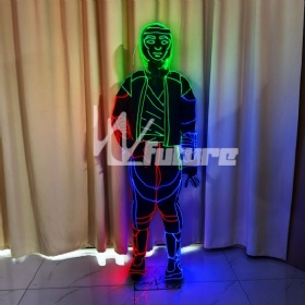 Fiber optic luminous warrior suit