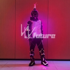 LED fiber optic cyberpunk dance costume