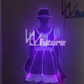 Fiber-optic glowing maid outfit