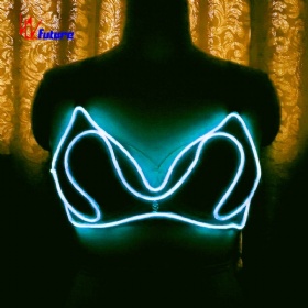 Sexy clothing fiber optic light bra